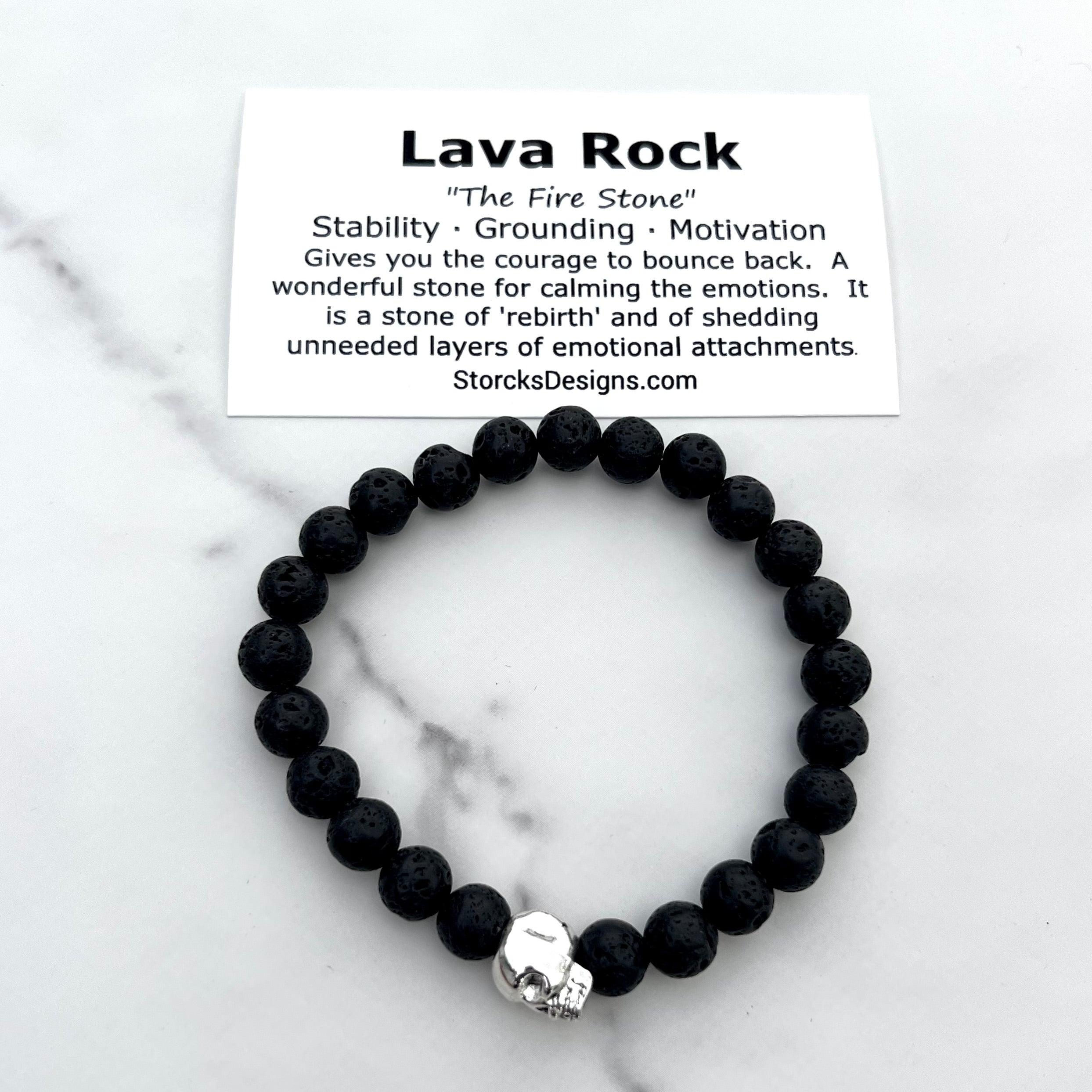 Lava Rock 8mm Stone Diffuser Beaded Bracelet