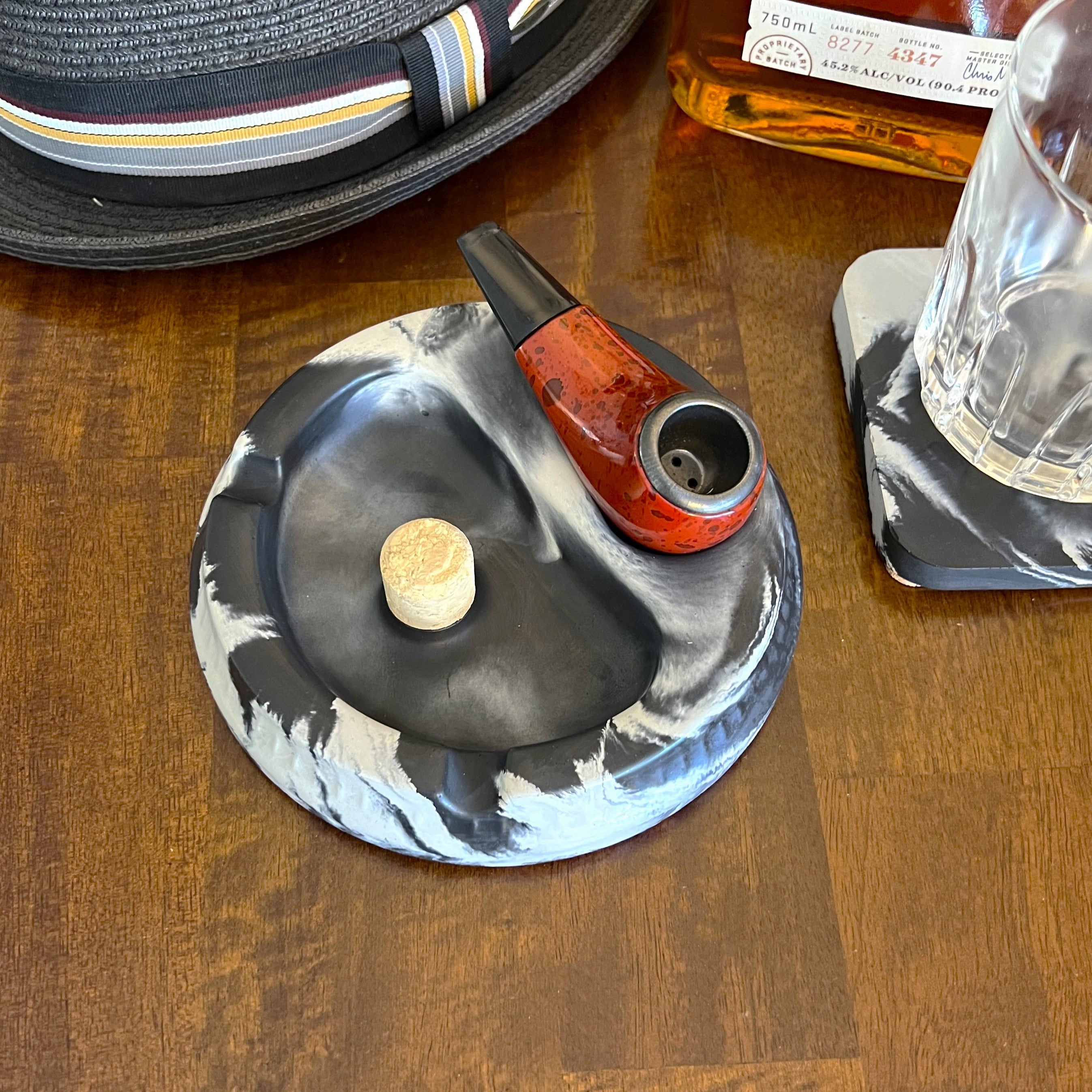 Concrete Pipe Ashtray with Cork Knocker - Handmade | Storcks Designs