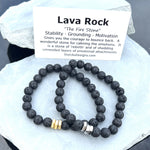 Lava Rock 8mm Stone Diffuser Beaded Bracelet