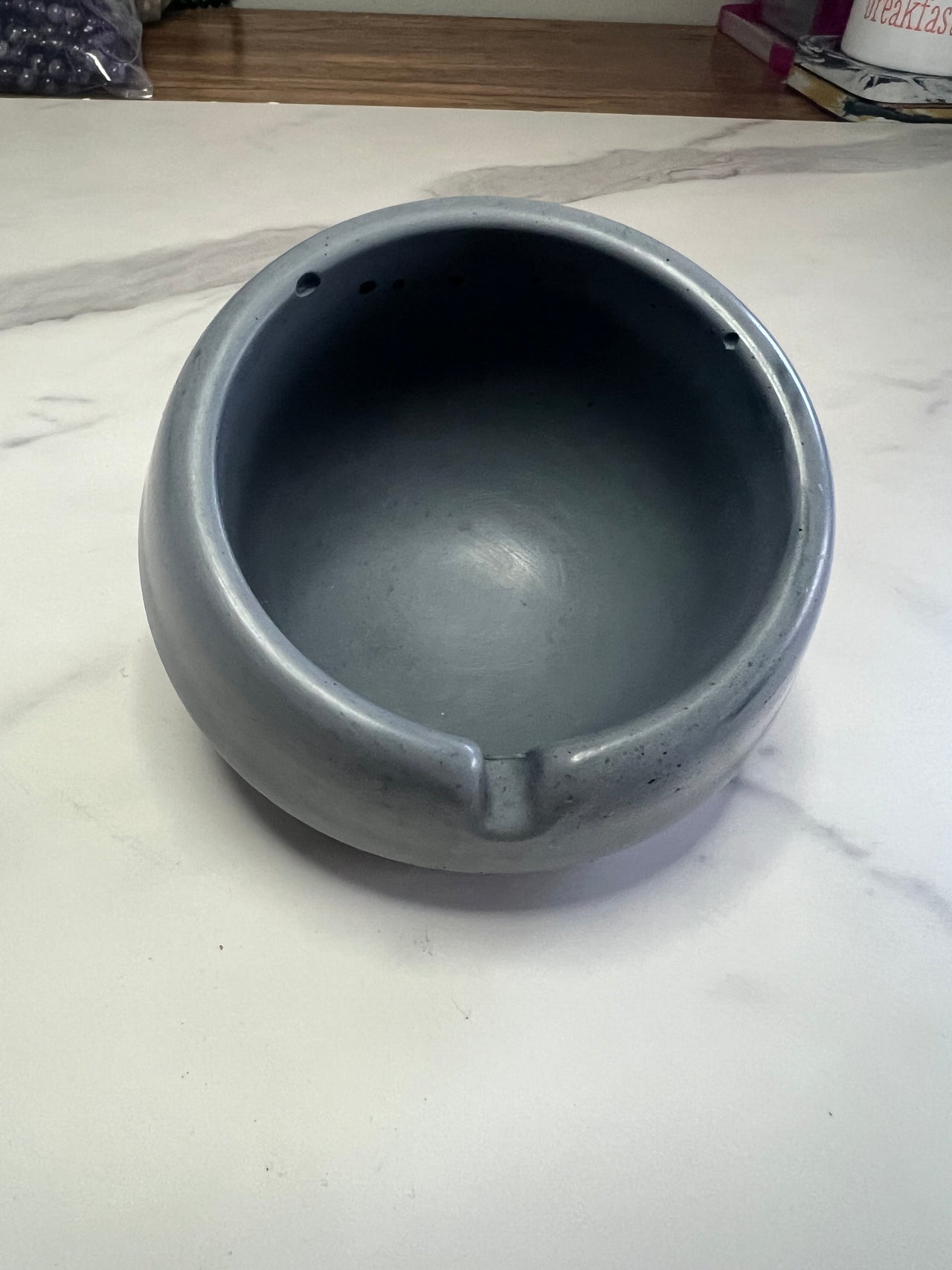 #53 concrete grey small sphere ashtray