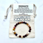 Mookaite 8mm stone beaded bracelet