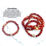 Carnelian 8mm Stone Beaded Bracelet