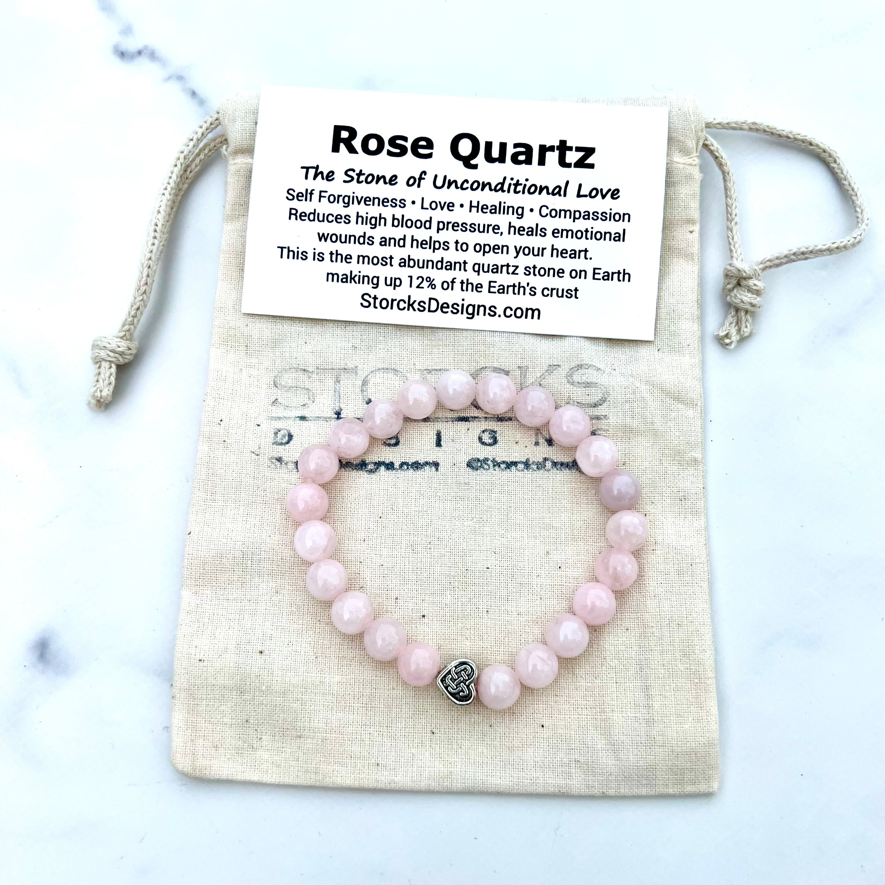 Rose Quartz Beaded Bracelet