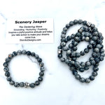 Scenery Jasper 8mm Stone Beaded Bracelet