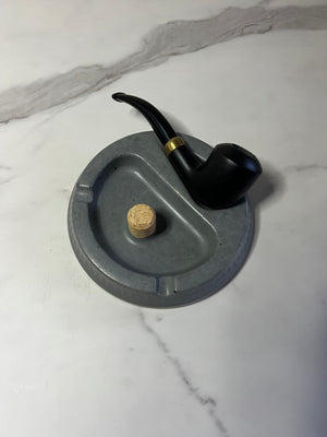 Concrete Pipe Ashtray with Cork Knocker