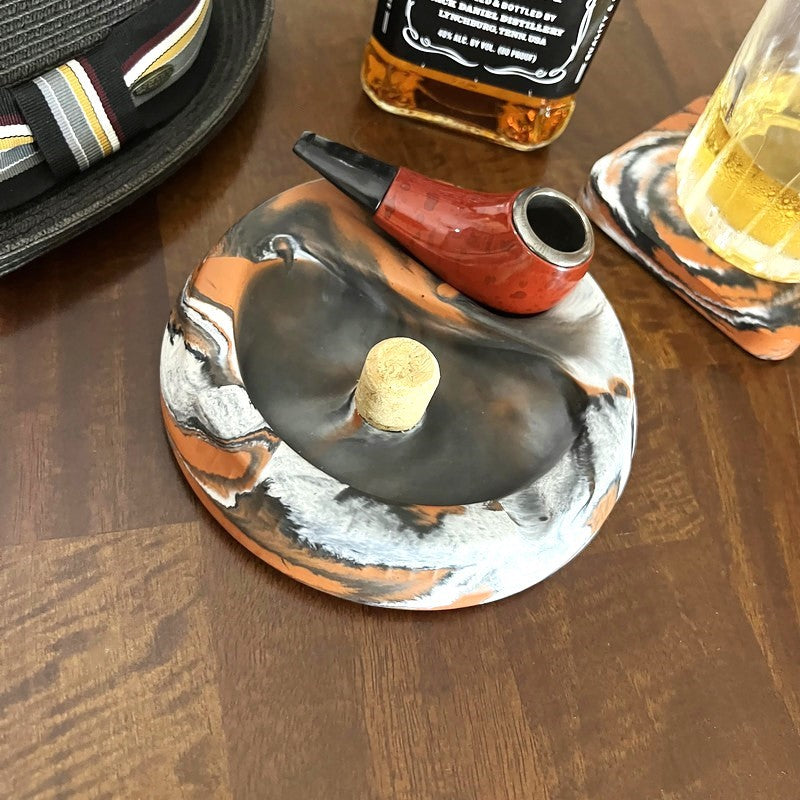 Pipe Ashtray with a Cork Knocker