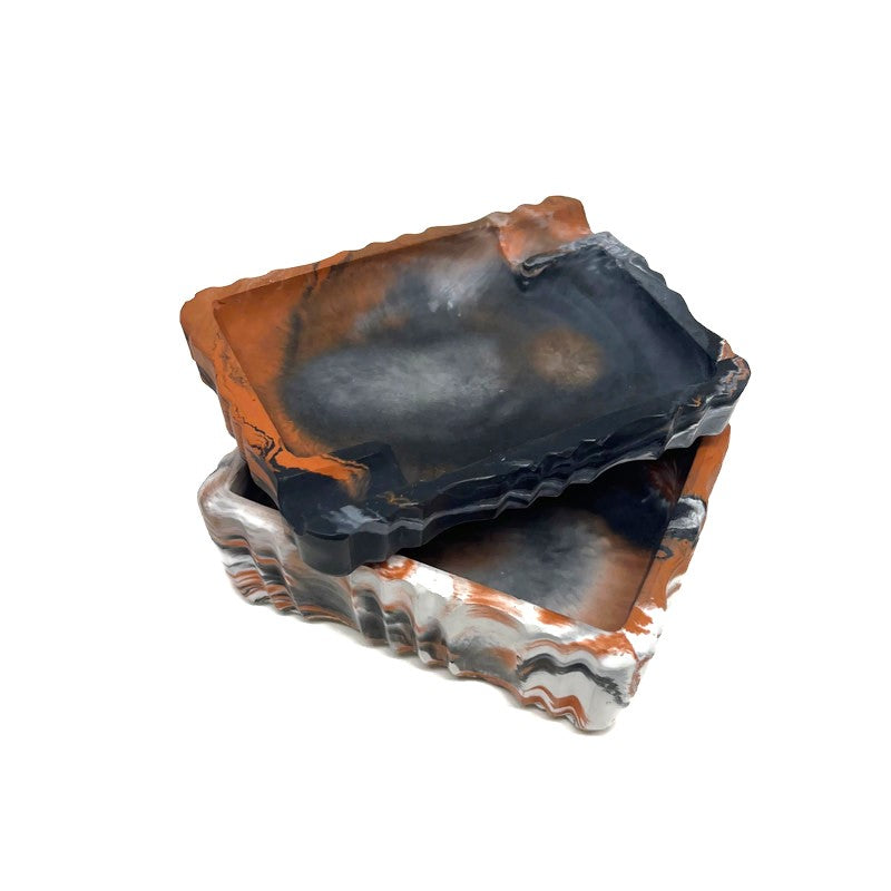 Terracotta Marbled Concrete Stash Box