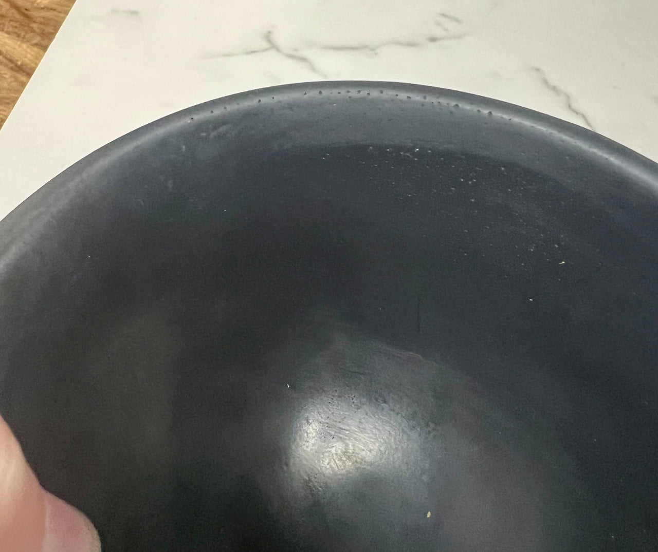 B- concrete black skull cigar bowl