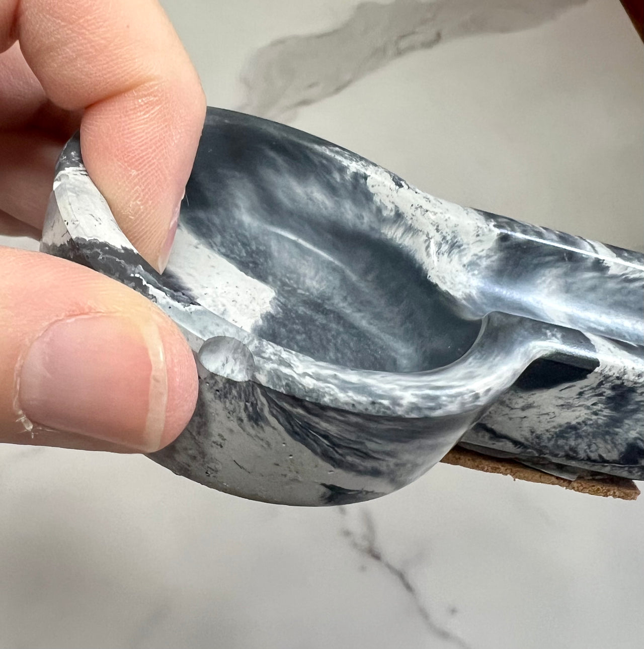 Small Black & White Cigar Ashtray