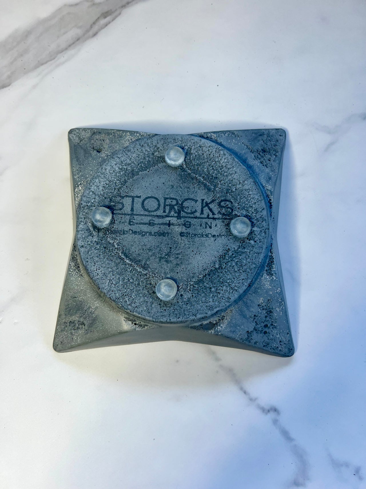 Classic Large Grey Square Ashtray