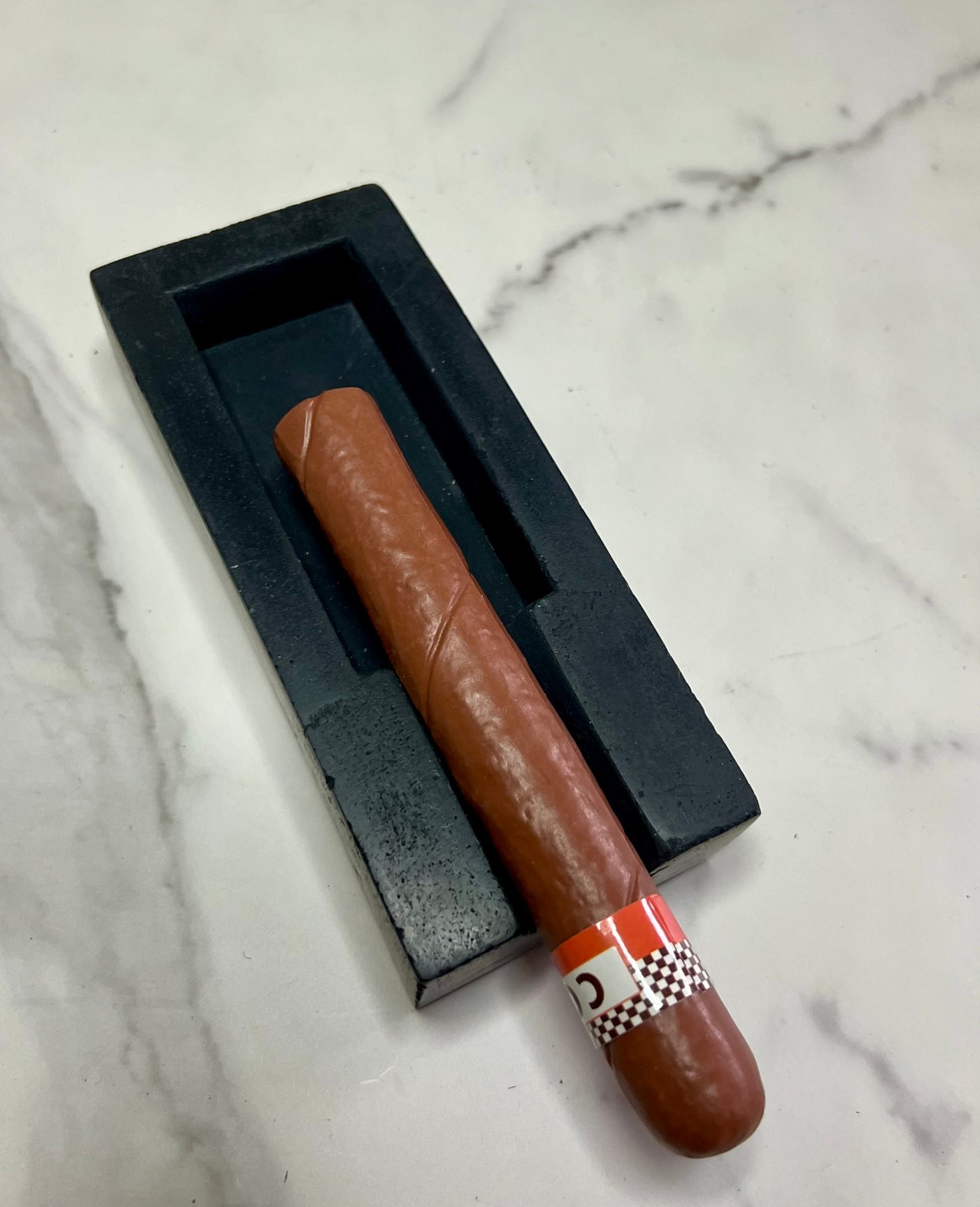 Concrete Black Single Cigar Ashtray