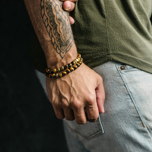 Brown Tiger's Eye Beaded Bracelet