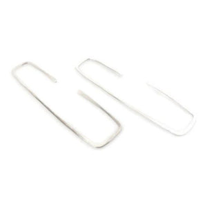 SALE! Rectangular Metal Wire Hoop Earrings
