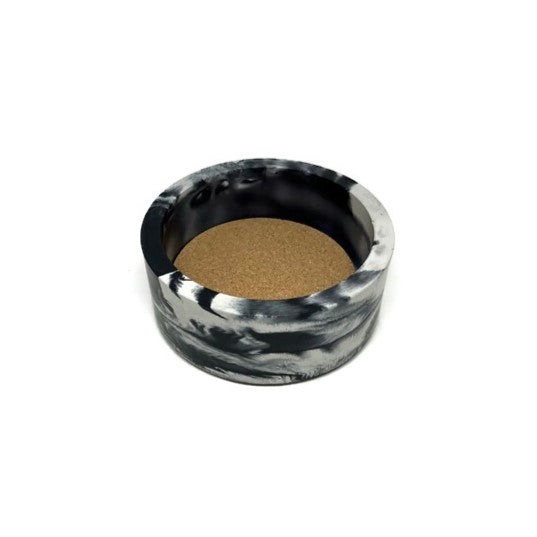 Black and White Marbled Concrete Wine Bottle Holder Coaster