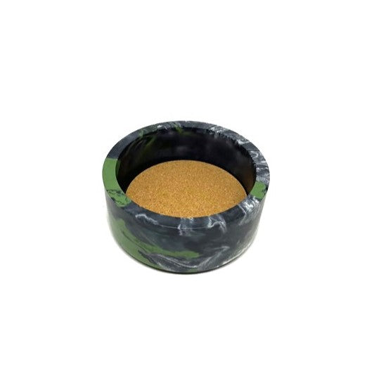 Green Marbled Concrete Wine Bottle Holder Coaster