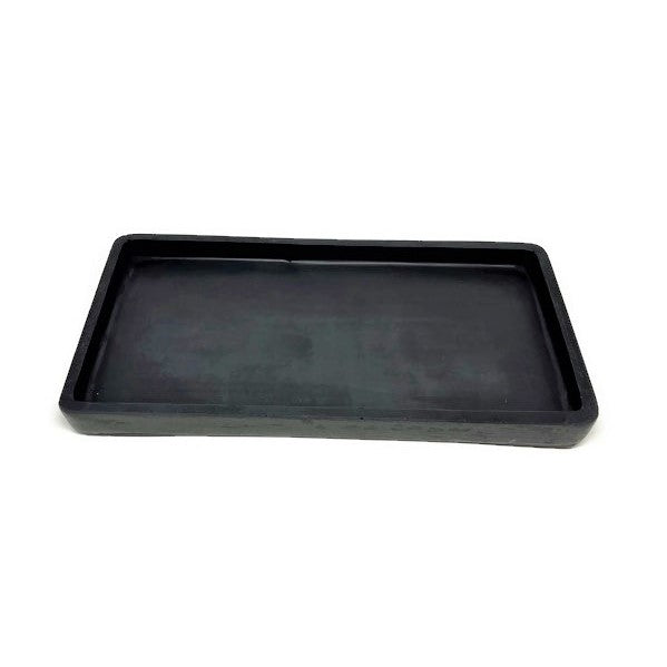 Solid Black Concrete Rolling Tray