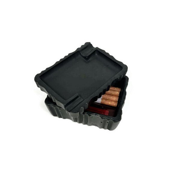 Solid Black Concrete Stash Box