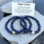 Blue Tiger's Eye Beaded Bracelet