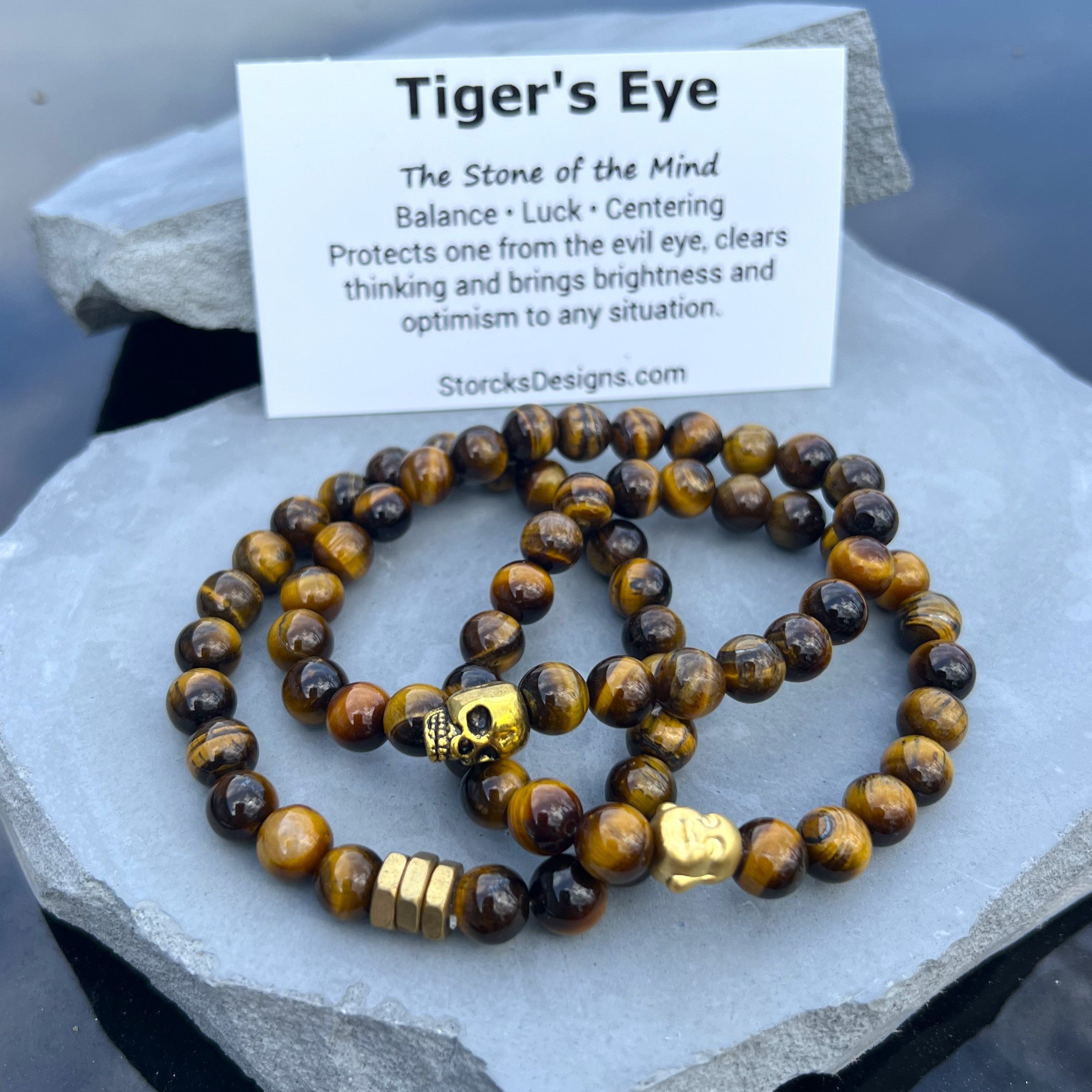 BrownTiger's Eye Beaded Bracelet