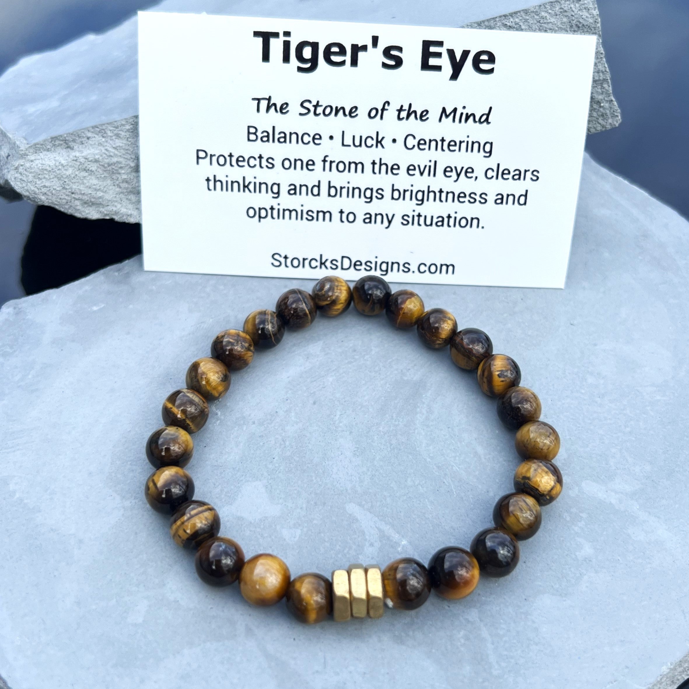 BrownTiger's Eye Beaded Bracelet