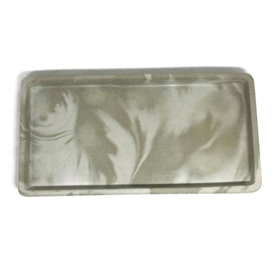 Sand Beige Tan Marbled Concrete Catch All Tray