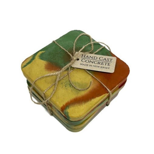 Tropic Marbled Concrete Coaster set (4pcs)