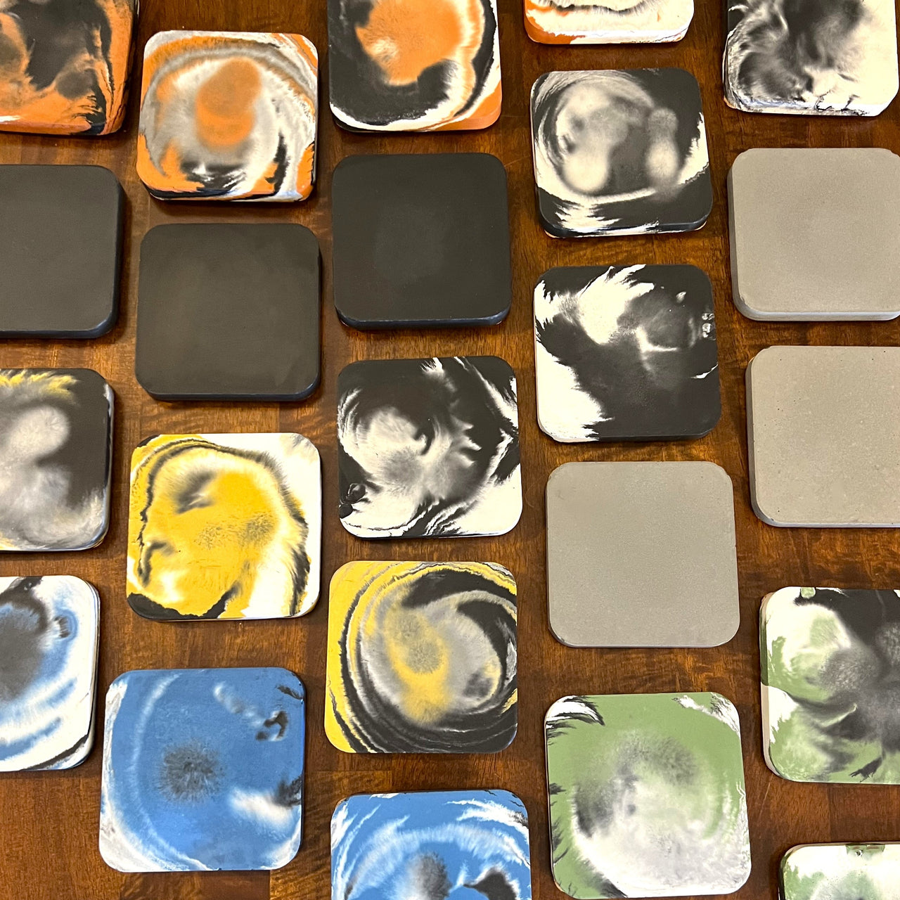 Black and White Concrete Coaster set (4pcs)