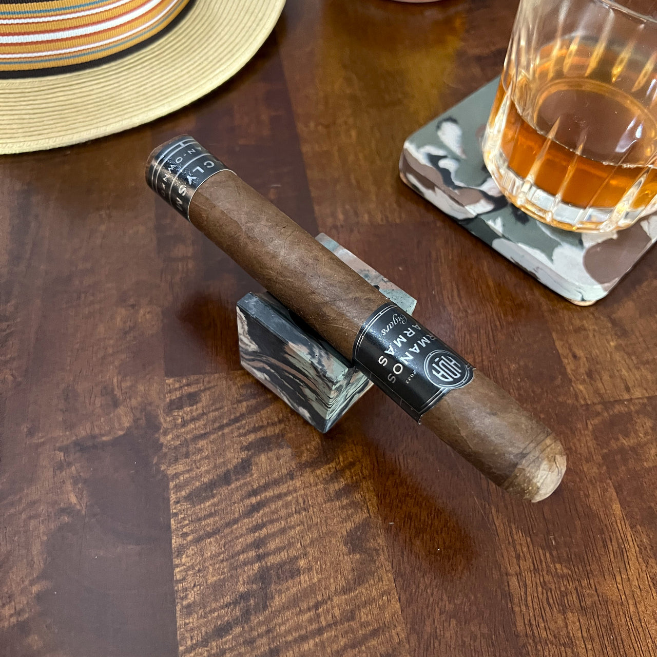Concrete Portable Travel Cigar Rest in Camouflage