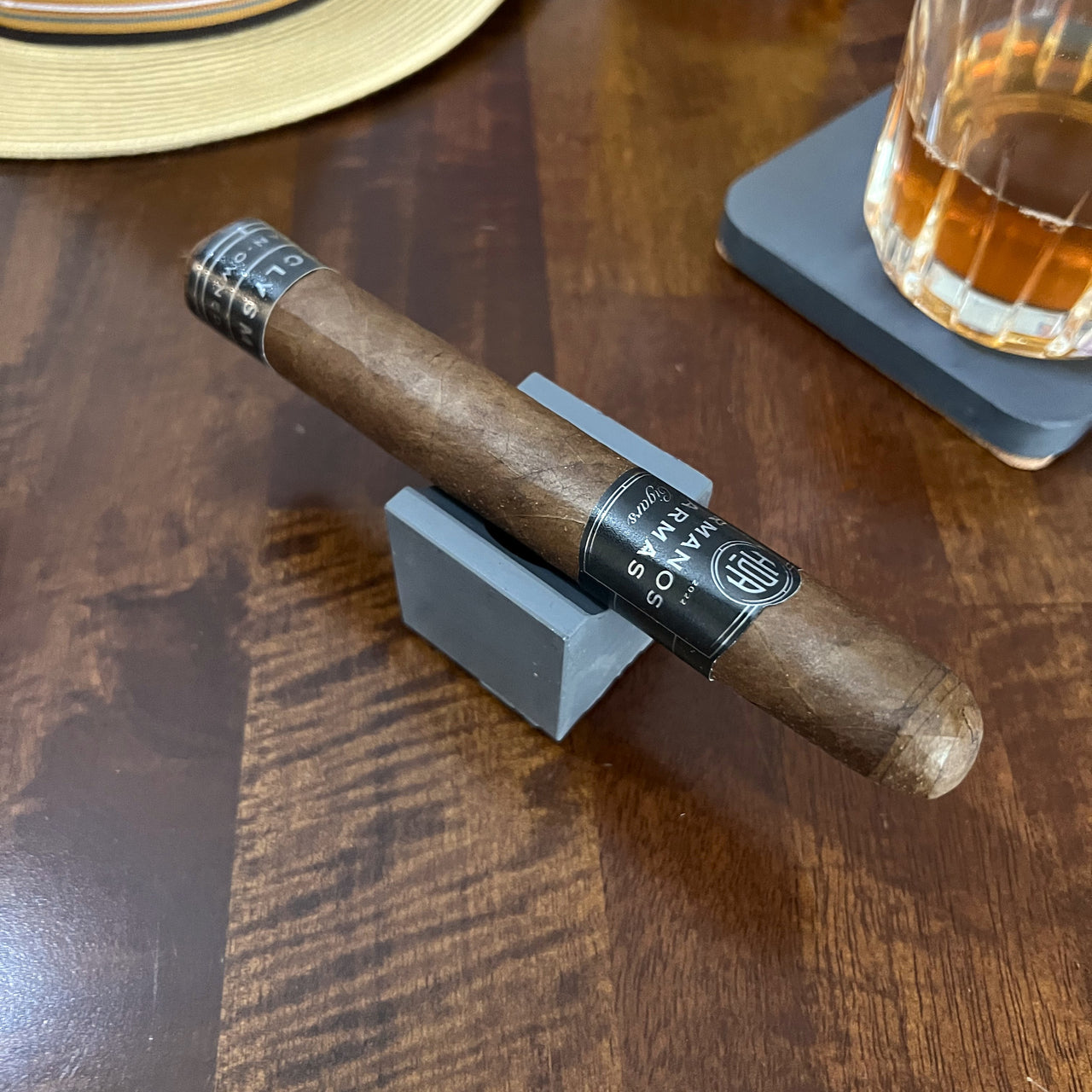 Concrete Portable Travel Cigar Rest in Gray
