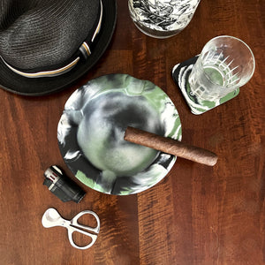 Large Round Cuban Concrete Cigar Ashtray