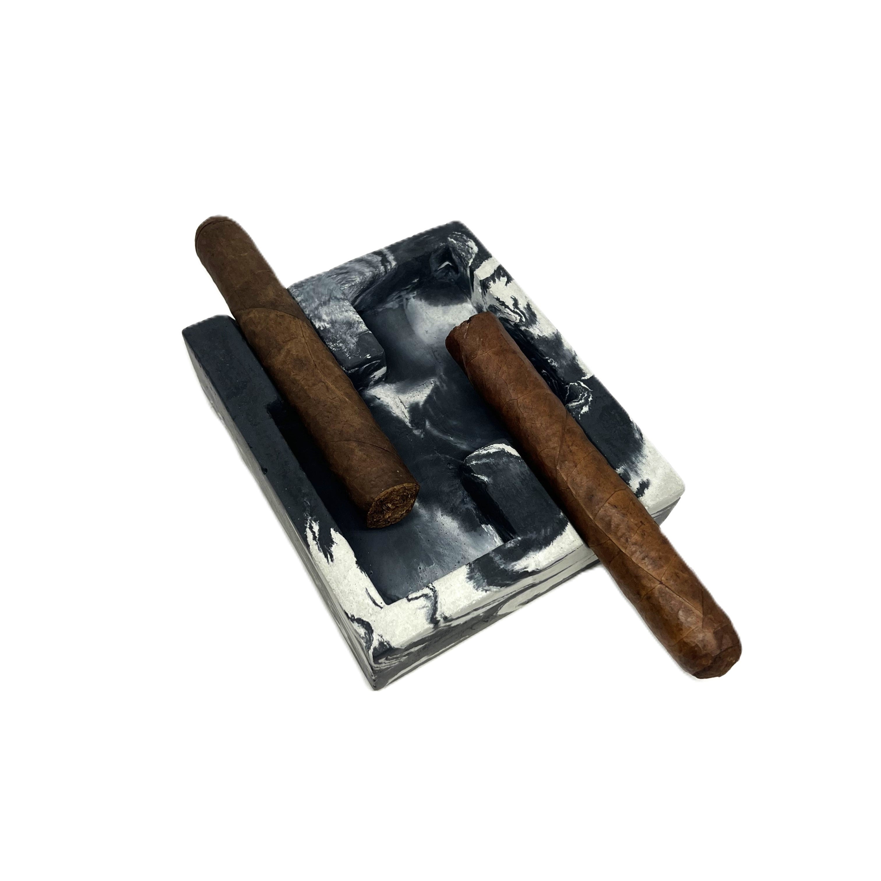 Concrete Double Cigar Ashtray