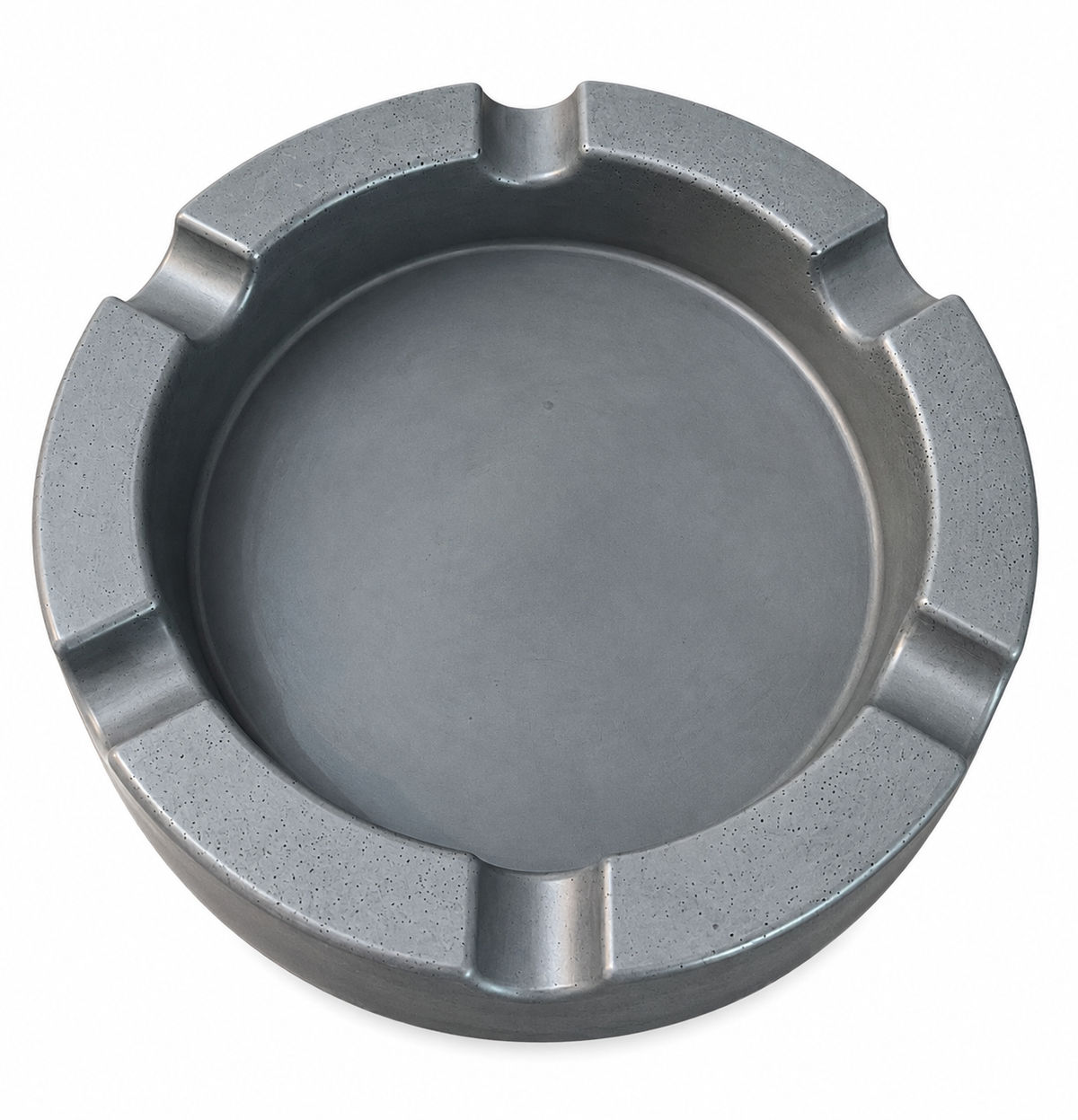 Gray Round Large Concrete Cigar Ashtray