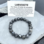 Larvikite 10mm Stone Beaded Bracelet