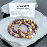 Mookaite 8mm stone beaded bracelet