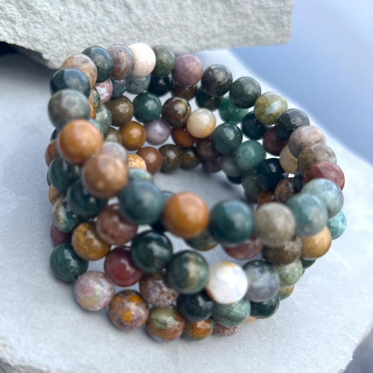 Ocean Jasper Beaded Bracelet