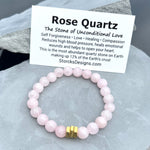 Rose Quartz Beaded Bracelet