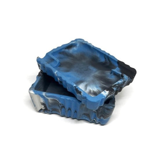 Blue Marbled Concrete Stash Box