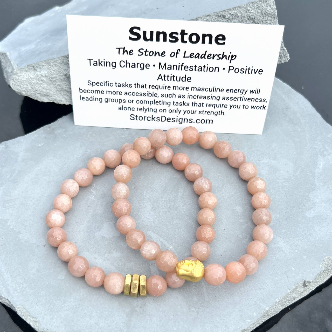 Sunstone Beaded Bracelet