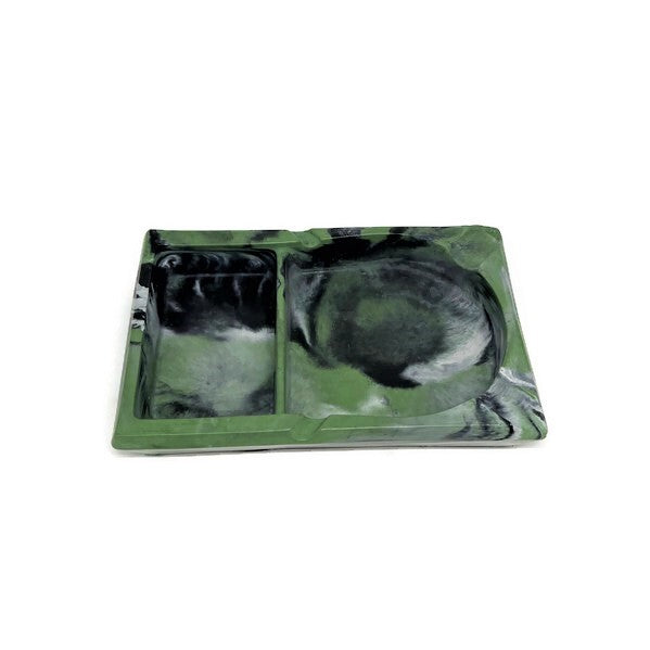 Green Marbled Concrete Section Ashtray