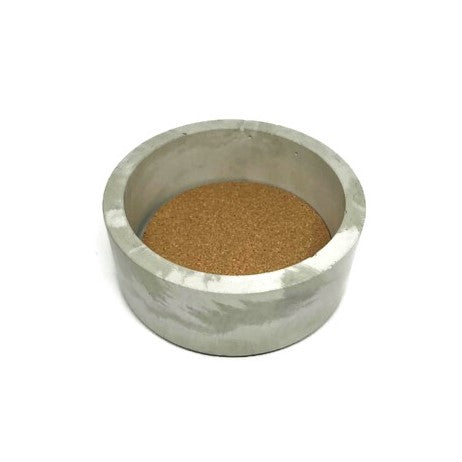 Sand Beige Tan Marbled Concrete Wine Bottle Holder Coaster