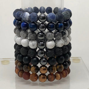 Blue Hematite Beads, 4-10mm