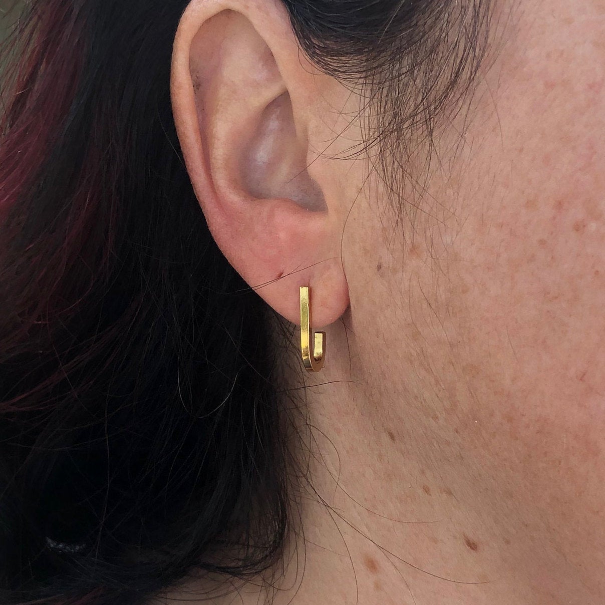 J Stud Earrings