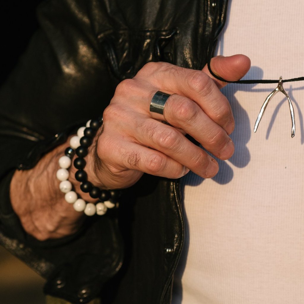 10mm Matte Onyx Beaded Bracelet with Hematite Accent Bead