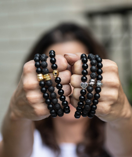Matte Onyx Beaded Bracelet Storcks Designs LLC