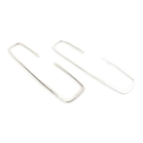Rectangular Metal Wire Hoop Earrings