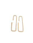 Rectangular Hoop Earrings, Gold