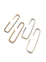 Rectangular Metal Wire Hoop Earrings